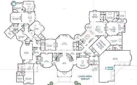 modern mega mansion floor plans|50 Stunning Mansion House Plans & Floor Plans .